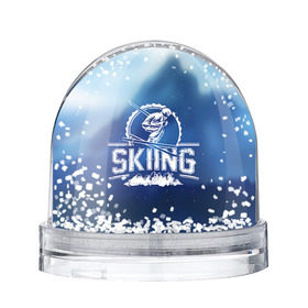 Водяной шар с принтом Лыжный спорт в Петрозаводске, Пластик | Изображение внутри шара печатается на глянцевой фотобумаге с двух сторон | extreme | ski | skiing | горнолыжное | горные лыжи | лыжник | фристайл | экстрим