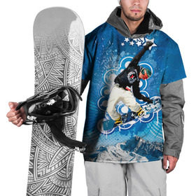 Накидка на куртку 3D с принтом Экстрим в Петрозаводске, 100% полиэстер |  | Тематика изображения на принте: extreme | snowboard | сноуборд | сноубордист | спорт | экстрим