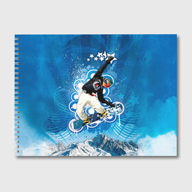 Альбом для рисования с принтом Экстрим в Петрозаводске, 100% бумага
 | матовая бумага, плотность 200 мг. | extreme | snowboard | сноуборд | сноубордист | спорт | экстрим