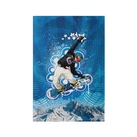 Обложка для паспорта матовая кожа с принтом Экстрим в Петрозаводске, натуральная матовая кожа | размер 19,3 х 13,7 см; прозрачные пластиковые крепления | Тематика изображения на принте: extreme | snowboard | сноуборд | сноубордист | спорт | экстрим