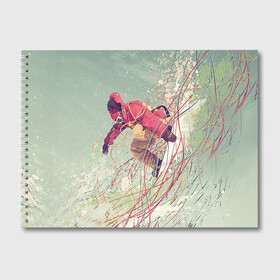 Альбом для рисования с принтом Сноуборд в Петрозаводске, 100% бумага
 | матовая бумага, плотность 200 мг. | extreme | snowboard | сноуборд | сноубордист | экстрим