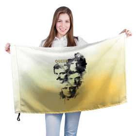 Флаг 3D с принтом Queen группа в Петрозаводске, 100% полиэстер | плотность ткани — 95 г/м2, размер — 67 х 109 см. Принт наносится с одной стороны | freddie | heavy | mercury | metal | queen | rock | квин | куин | меркури | меркюри | метал | рок | фредди меркьюри | фреди | хэви