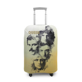 Чехол для чемодана 3D с принтом Queen группа в Петрозаводске, 86% полиэфир, 14% спандекс | двустороннее нанесение принта, прорези для ручек и колес | freddie | heavy | mercury | metal | queen | rock | квин | куин | меркури | меркюри | метал | рок | фредди меркьюри | фреди | хэви