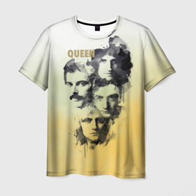 Мужская футболка 3D с принтом Queen группа в Петрозаводске, 100% полиэфир | прямой крой, круглый вырез горловины, длина до линии бедер | freddie | heavy | mercury | metal | queen | rock | квин | куин | меркури | меркюри | метал | рок | фредди меркьюри | фреди | хэви