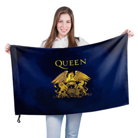 Флаг 3D с принтом Группа Queen в Петрозаводске, 100% полиэстер | плотность ткани — 95 г/м2, размер — 67 х 109 см. Принт наносится с одной стороны | freddie | heavy | mercury | metal | queen | rock | квин | куин | меркури | меркюри | метал | рок | фредди меркьюри | фреди | хэви