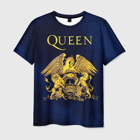 Мужская футболка 3D с принтом Группа Queen в Петрозаводске, 100% полиэфир | прямой крой, круглый вырез горловины, длина до линии бедер | freddie | heavy | mercury | metal | queen | rock | квин | куин | меркури | меркюри | метал | рок | фредди меркьюри | фреди | хэви