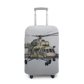 Чехол для чемодана 3D с принтом МИ 8 в Петрозаводске, 86% полиэфир, 14% спандекс | двустороннее нанесение принта, прорези для ручек и колес | авиация | армия | ввс | вертолет | военная техника | ми 8 | ударный