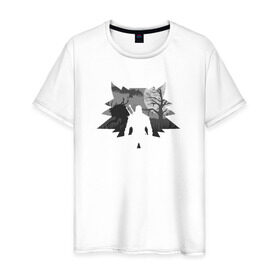 Мужская футболка хлопок с принтом The Witcher в Петрозаводске, 100% хлопок | прямой крой, круглый вырез горловины, длина до линии бедер, слегка спущенное плечо. | ведьмак