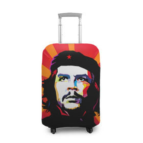 Чехол для чемодана 3D с принтом Че Гевара в Петрозаводске, 86% полиэфир, 14% спандекс | двустороннее нанесение принта, прорези для ручек и колес | куба | поп арт | революционер | чегевара