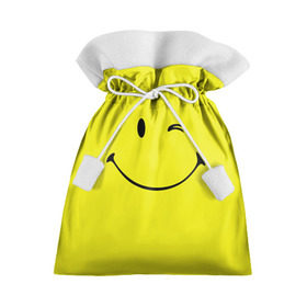 Подарочный 3D мешок с принтом Смайл в Петрозаводске, 100% полиэстер | Размер: 29*39 см | emoji | smile | жёлтый | смайл | смайлик | улыбка | эмодзи | эмоции