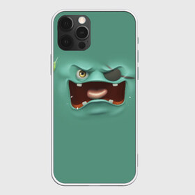 Чехол для iPhone 12 Pro Max с принтом Пластилиновый смайл в Петрозаводске, Силикон |  | глаза | зелёный | мульт | рожица | рот | смайл | улыбка