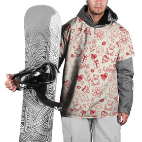 Накидка на куртку 3D с принтом Любовь в Петрозаводске, 100% полиэстер |  | Тематика изображения на принте: love | игрушки | любовь | мишка | ромашки | сердце | цветы | шарики