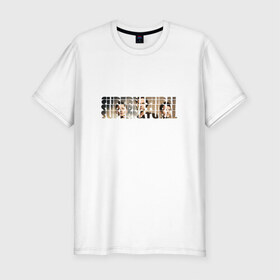 Мужская футболка премиум с принтом Сверхъестественное в Петрозаводске, 92% хлопок, 8% лайкра | приталенный силуэт, круглый вырез ворота, длина до линии бедра, короткий рукав | supernatural | сверхъестественное