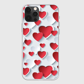 Чехол для iPhone 12 Pro Max с принтом Сердца в Петрозаводске, Силикон |  | Тематика изображения на принте: день святого валентина | любовь | сердца