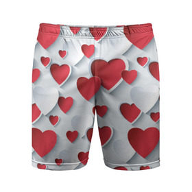 Мужские шорты 3D спортивные с принтом Сердца в Петрозаводске,  |  | день святого валентина | любовь | сердца