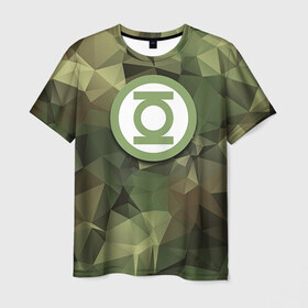 Мужская футболка 3D с принтом Зеленый фонарь в Петрозаводске, 100% полиэфир | прямой крой, круглый вырез горловины, длина до линии бедер | 