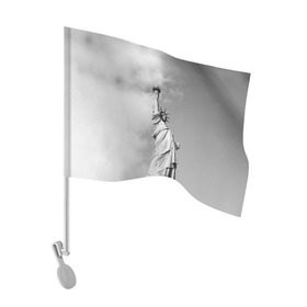 Флаг для автомобиля с принтом Статуя Свободы в Петрозаводске, 100% полиэстер | Размер: 30*21 см | америка | нью йорк | статуя свободы | сша | штаты
