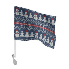 Флаг для автомобиля с принтом бабушкин свитер в Петрозаводске, 100% полиэстер | Размер: 30*21 см | 