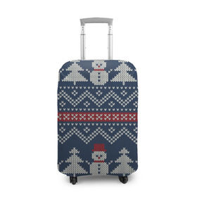 Чехол для чемодана 3D с принтом бабушкин свитер в Петрозаводске, 86% полиэфир, 14% спандекс | двустороннее нанесение принта, прорези для ручек и колес | 