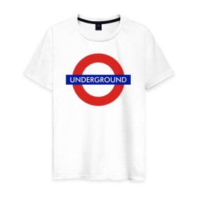 Мужская футболка хлопок с принтом Underground в Петрозаводске, 100% хлопок | прямой крой, круглый вырез горловины, длина до линии бедер, слегка спущенное плечо. | hip hop | rap | russian | андеграунд