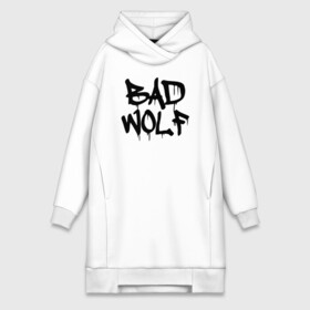 Платье-худи хлопок с принтом Bad Wolf в Петрозаводске,  |  | Тематика изображения на принте: bad | doctor | tardis | tennant | who | wolf | доктор | кто | смит | тардис | теннант