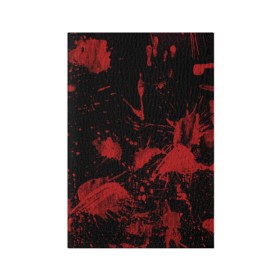 Обложка для паспорта матовая кожа с принтом Следы крови в Петрозаводске, натуральная матовая кожа | размер 19,3 х 13,7 см; прозрачные пластиковые крепления | Тематика изображения на принте: blood | кровь | следы