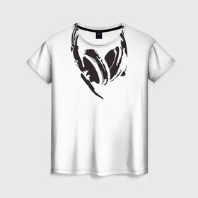 Женская футболка 3D с принтом Наушники в Петрозаводске, 100% полиэфир ( синтетическое хлопкоподобное полотно) | прямой крой, круглый вырез горловины, длина до линии бедер | hipster | music | музыка | наушники | хипстер
