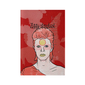 Обложка для паспорта матовая кожа с принтом Ziggy Stardust в Петрозаводске, натуральная матовая кожа | размер 19,3 х 13,7 см; прозрачные пластиковые крепления | Тематика изображения на принте: bowie | david | ziggy stardust | боуи | дэвид | музыкант | певец | рок