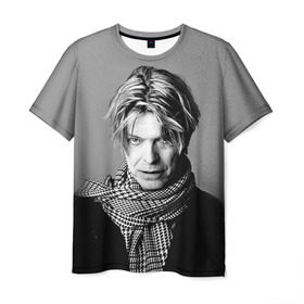 Мужская футболка 3D с принтом Дэвид Боуи в Петрозаводске, 100% полиэфир | прямой крой, круглый вырез горловины, длина до линии бедер | Тематика изображения на принте: bowie | david | боуи | дэвид | музыкант | певец | рок