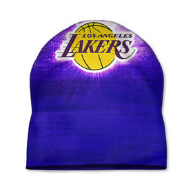 Шапка 3D с принтом Los Angeles Lakers в Петрозаводске, 100% полиэстер | универсальный размер, печать по всей поверхности изделия | basketball | la | lakers | los angeles | nba | баскет | баскетбол | баскетбольный | лейкерс | нба | спорт