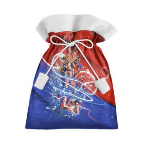 Подарочный 3D мешок с принтом Игра баскетбол в Петрозаводске, 100% полиэстер | Размер: 29*39 см | Тематика изображения на принте: basketball | nba | нба