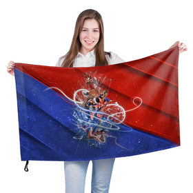 Флаг 3D с принтом Игра баскетбол в Петрозаводске, 100% полиэстер | плотность ткани — 95 г/м2, размер — 67 х 109 см. Принт наносится с одной стороны | basketball | nba | нба