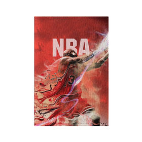 Обложка для паспорта матовая кожа с принтом Спорт NBA в Петрозаводске, натуральная матовая кожа | размер 19,3 х 13,7 см; прозрачные пластиковые крепления | basketball | nba | баскет | баскетбол | баскетбольный | нба