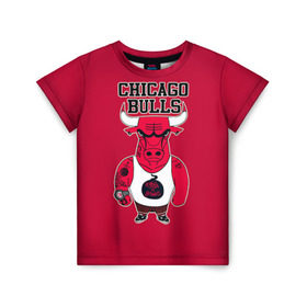Детская футболка 3D с принтом Chicago bulls в Петрозаводске, 100% гипоаллергенный полиэфир | прямой крой, круглый вырез горловины, длина до линии бедер, чуть спущенное плечо, ткань немного тянется | basketball | chicago | chicago bulls | nba | баскет | баскетбол | баскетбольный | булс | нба | спорт | чикаго | чикаго булс