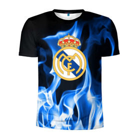 Мужская футболка 3D спортивная с принтом Real Madrid в Петрозаводске, 100% полиэстер с улучшенными характеристиками | приталенный силуэт, круглая горловина, широкие плечи, сужается к линии бедра | madrid | real | мадрид | реал | футбол