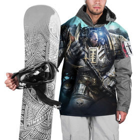 Накидка на куртку 3D с принтом Серый рыцарь в Петрозаводске, 100% полиэстер |  | 40000 | 40k | grey knight | warhammer | вархаммер | ваха | серый рыцарь