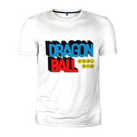 Мужская футболка 3D спортивная с принтом Dragon Ball Logo в Петрозаводске, 100% полиэстер с улучшенными характеристиками | приталенный силуэт, круглая горловина, широкие плечи, сужается к линии бедра | болл | драгон | лого | логотип