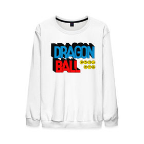 Мужской свитшот 3D с принтом Dragon Ball Logo в Петрозаводске, 100% полиэстер с мягким внутренним слоем | круглый вырез горловины, мягкая резинка на манжетах и поясе, свободная посадка по фигуре | болл | драгон | лого | логотип