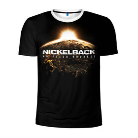 Мужская футболка 3D спортивная с принтом Nickelback в Петрозаводске, 100% полиэстер с улучшенными характеристиками | приталенный силуэт, круглая горловина, широкие плечи, сужается к линии бедра | nickelback | группа | никельбэк | рок