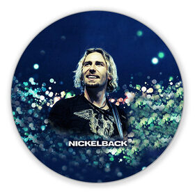 Коврик круглый с принтом Nickelback в Петрозаводске, резина и полиэстер | круглая форма, изображение наносится на всю лицевую часть | nickelback | группа | никельбэк | рок
