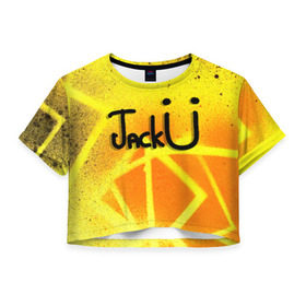 Женская футболка 3D укороченная с принтом Jack U Collection в Петрозаводске, 100% полиэстер | круглая горловина, длина футболки до линии талии, рукава с отворотами | diplo | jack u | skrillex