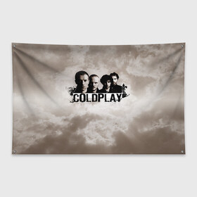 Флаг-баннер с принтом Coldplay в Петрозаводске, 100% полиэстер | размер 67 х 109 см, плотность ткани — 95 г/м2; по краям флага есть четыре люверса для крепления | coldplay | rock | колдплэй | рок