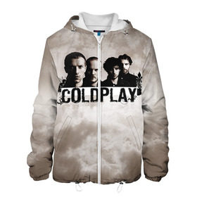 Мужская куртка 3D с принтом Coldplay в Петрозаводске, ткань верха — 100% полиэстер, подклад — флис | прямой крой, подол и капюшон оформлены резинкой с фиксаторами, два кармана без застежек по бокам, один большой потайной карман на груди. Карман на груди застегивается на липучку | coldplay | rock | колдплэй | рок