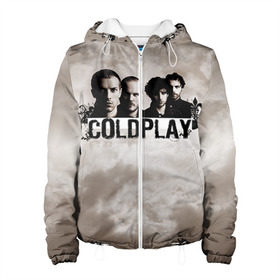 Женская куртка 3D с принтом Coldplay в Петрозаводске, ткань верха — 100% полиэстер, подклад — флис | прямой крой, подол и капюшон оформлены резинкой с фиксаторами, два кармана без застежек по бокам, один большой потайной карман на груди. Карман на груди застегивается на липучку | coldplay | rock | колдплэй | рок