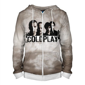 Мужская толстовка 3D на молнии с принтом Coldplay в Петрозаводске, 100% полиэстер | длина до линии бедра, манжеты и пояс оформлены мягкой тканевой резинкой, двухслойный капюшон со шнурком для регулировки, спереди молния, по бокам два кармана | coldplay | rock | колдплэй | рок