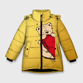 Зимняя куртка для девочек 3D с принтом Медведи б в Петрозаводске, ткань верха — 100% полиэстер; подклад — 100% полиэстер, утеплитель — 100% полиэстер. | длина ниже бедра, удлиненная спинка, воротник стойка и отстегивающийся капюшон. Есть боковые карманы с листочкой на кнопках, утяжки по низу изделия и внутренний карман на молнии. 

Предусмотрены светоотражающий принт на спинке, радужный светоотражающий элемент на пуллере молнии и на резинке для утяжки. | 14 февраля | heart | love | влюбленные | день святого валентина | лав | любовь | пара | подарок | сердечки | сердце