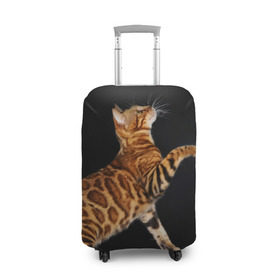 Чехол для чемодана 3D с принтом Бенгальская кошка в Петрозаводске, 86% полиэфир, 14% спандекс | двустороннее нанесение принта, прорези для ручек и колес | бенгальская | домашняя | животное | кот | котэ | кошка
