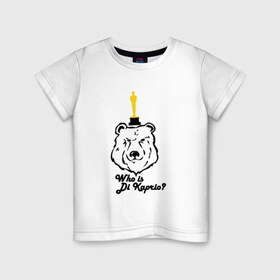 Детская футболка хлопок с принтом Оскар Ди Каприо в Петрозаводске, 100% хлопок | круглый вырез горловины, полуприлегающий силуэт, длина до линии бедер | Тематика изображения на принте: 