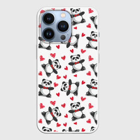 Чехол для iPhone 13 Pro с принтом Панда и любовь в Петрозаводске,  |  | 14 февраля | bears | love | love you | валентин | влюбленные | день святого валентина | лав | любовь | медведб | медведи | мишки | подарок девушке | подарок парню