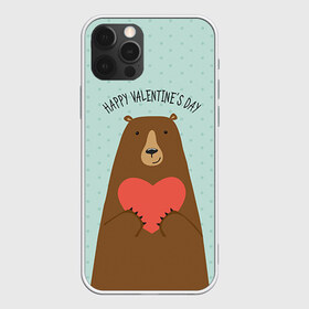 Чехол для iPhone 12 Pro Max с принтом Медведь с сердцем в Петрозаводске, Силикон |  | 14 февраля | bears | love | love you | валентин | влюбленные | день святого валентина | лав | любовь | медведб | медведи | мишки | подарок девушке | подарок парню